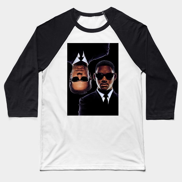 Men in Black Baseball T-Shirt by dmitryb1